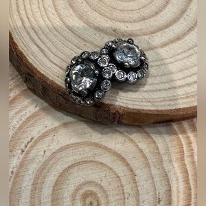 Elegant Silver Crystal Earrings